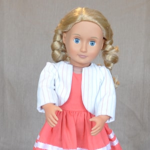 Dress and jacket set for 18&#39; dolls, fits American Girl and similar dolls