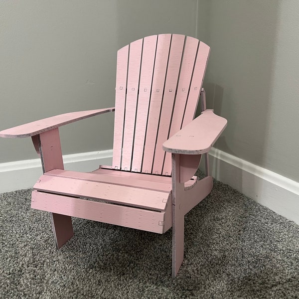 18 Inch Doll Adirondack Chair - Laser Cut Pattern Files Only - SVG, AI, DXF, lbrn2  - for American Girl, Our Generation & Similar Dolls
