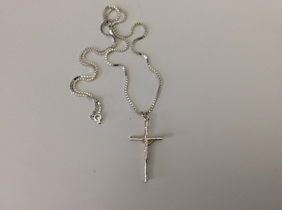 Genuine 925 Sterling Silver Cross Crucifix Pendant & Necklace, Perfect ...