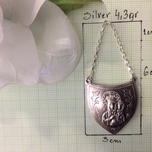 Our Lady of Czestochowa Black Madonna and Child Jesus Sterling Silver Wall Art