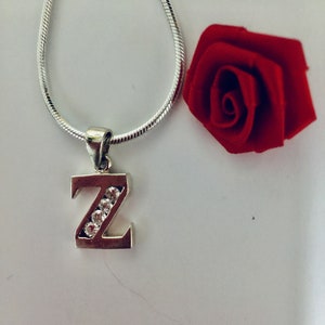 Collar con Colgante Inicial Z/Plata