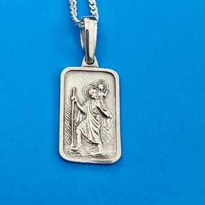 925 Sterling Silver Saint Christopher Medallion Pendant & Necklace, Jewellery Gift to Travelers for Protection
