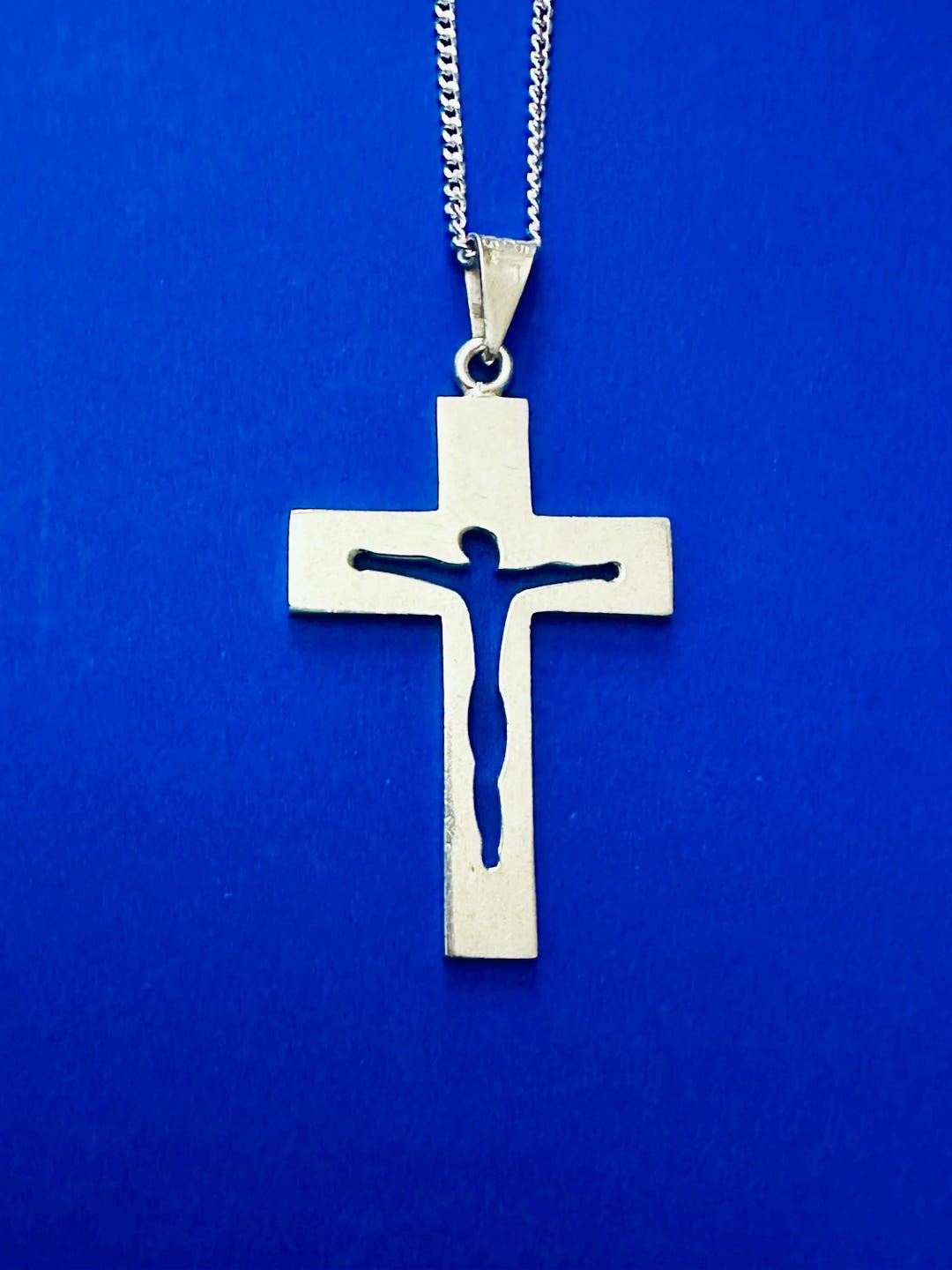 925 Sterling Silver Crucifix Cross Pendant- Cross Necklace- Religious ...