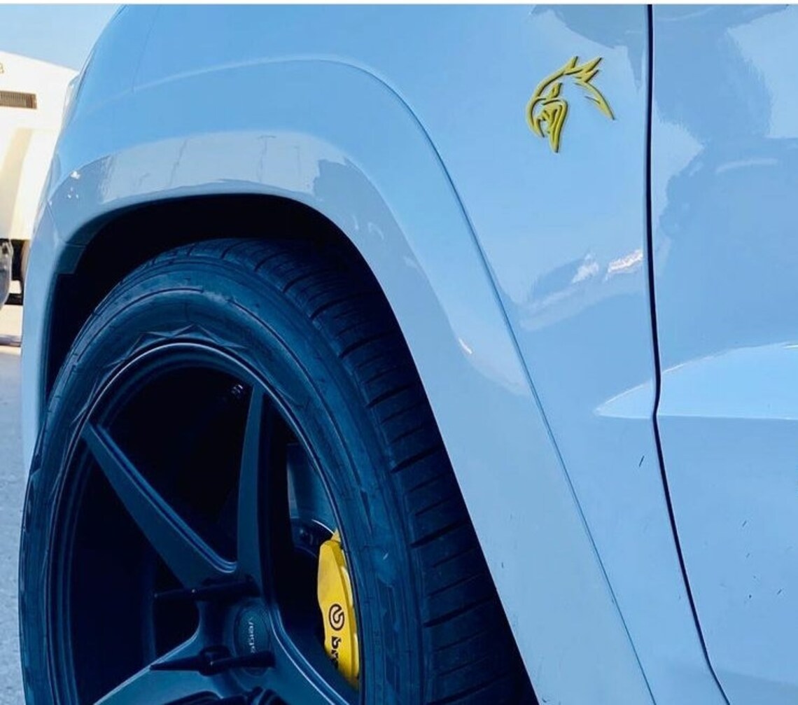 2 Hellhawk Emblems Fits Jeep Trackhawk Grand Cherokee Left Etsy Canada