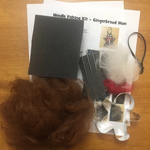 Needle Felting Kit - Gingerbread Man