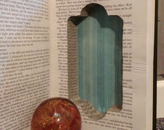 Green and Gold Hollow book safe shaped secret compartment Readers Digest hidden stash box upcycled recycled repurposed
