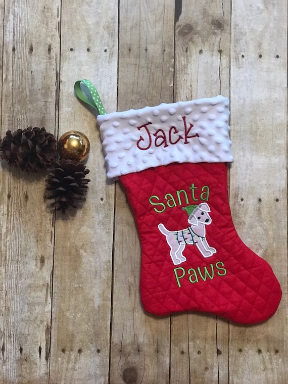 Personalised Yellow Labrador Dog Christmas Treat Santa Xmas Sack Pet Stocking