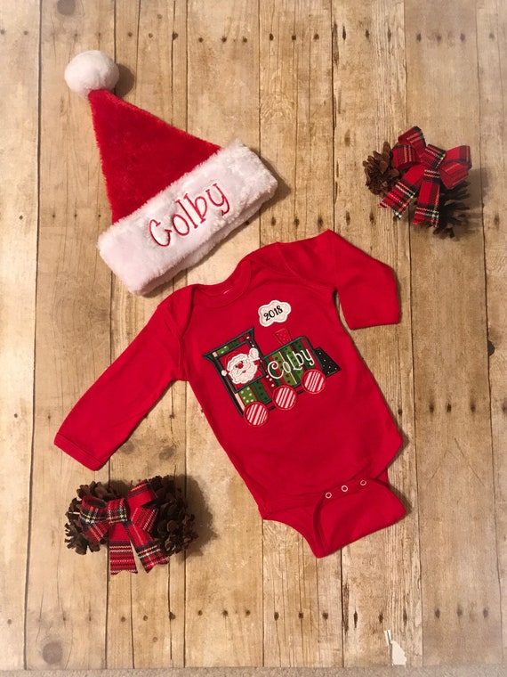 personalized first christmas outfit