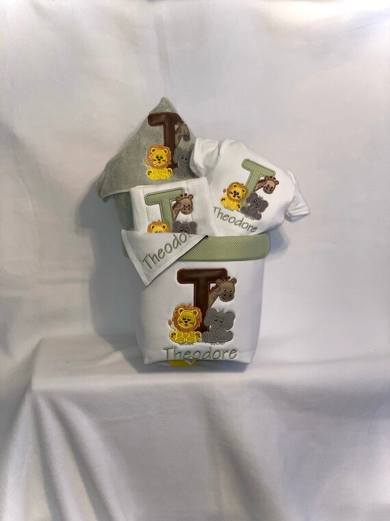 Baby Zoo Gift Basket Gender Neutral Baby Shower Gift Baby Etsy