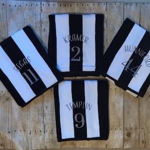 Baseball Team End of Year Gifts, Monogrammed Beach Towel, Football Team Favor, Boys Sports Party Favor, Personalized Sports Beach Towel