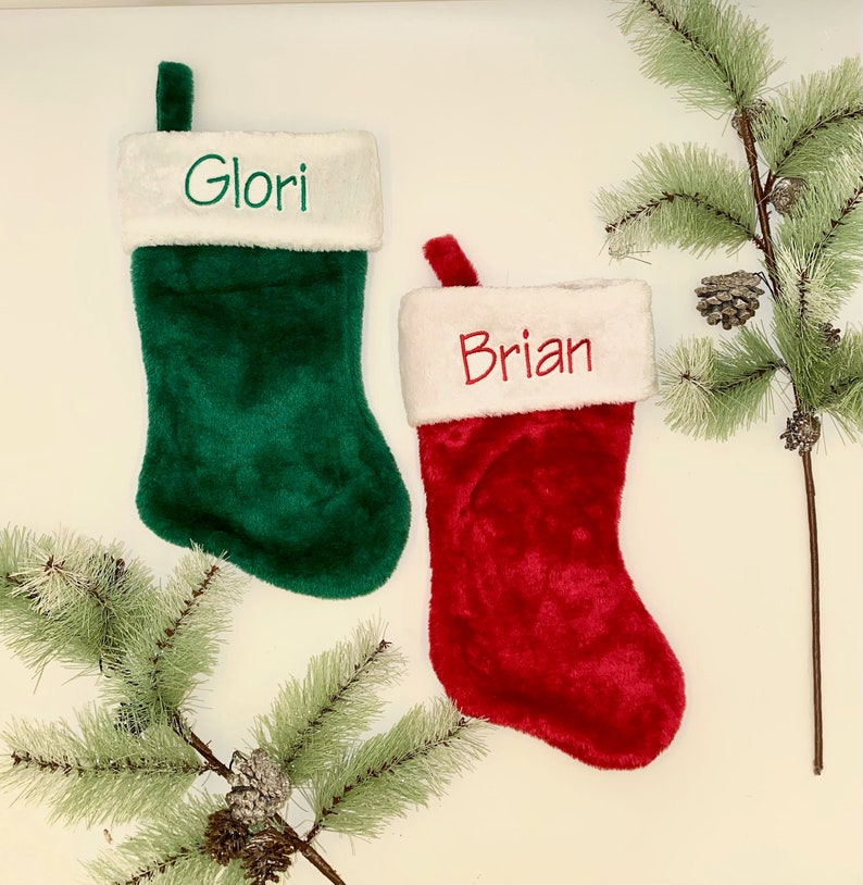 Monogrammed Tree Skirt and Stocking Set Newlywed Christmas Etsy