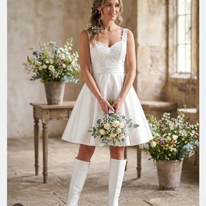 Botas de montar de cuero blanco hechas a mano: estilo Suzani personalizado imagen 2