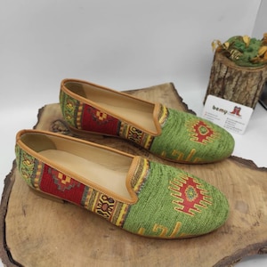 Women&#39;s Shoes, Loafer, Kilim Shoes, Women&#39;s Sandals, Ethnic Shoes, Casual Shoes, Leather Flat&#39;s, Handmade, Barefoot, Vintage Shoes, For Her