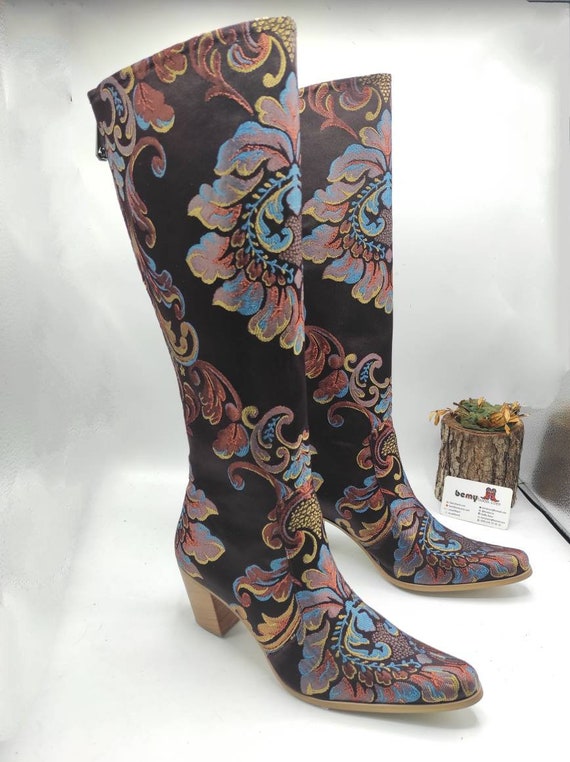 Cowboy Style Handmade Genuine Leather Custom Boots Suzani - Etsy