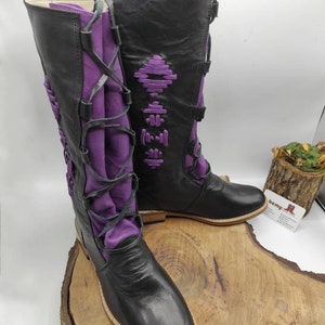Retro Stiefel, auf Bestellung gefertigt Echtleder Herren Stiefel, Hippie Stiefel, Boho Mode, Festival Stiefel, Mittelalter Stiefel, Reitstiefel Bild 8