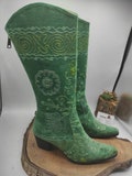 Women's Boots, Cowboy Boots, Suzani Boots, Vintage Boots, Custom Boots, Green Boots, Handmade, For Her, Outdoor Fit, Everyday Boots product logo
