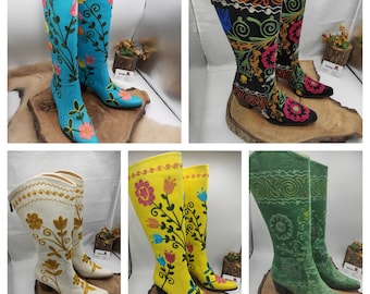 Wholesale Women's Boots, Suzani Boots, Vintage Boots, Cowboy Boots, Riding Boots, Custom Made, Leather Boots, Knee High, Ankle Boots, Sandal