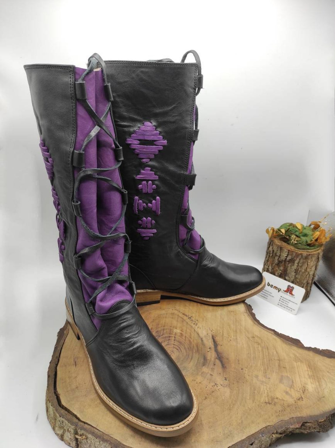 mens retro leather boots