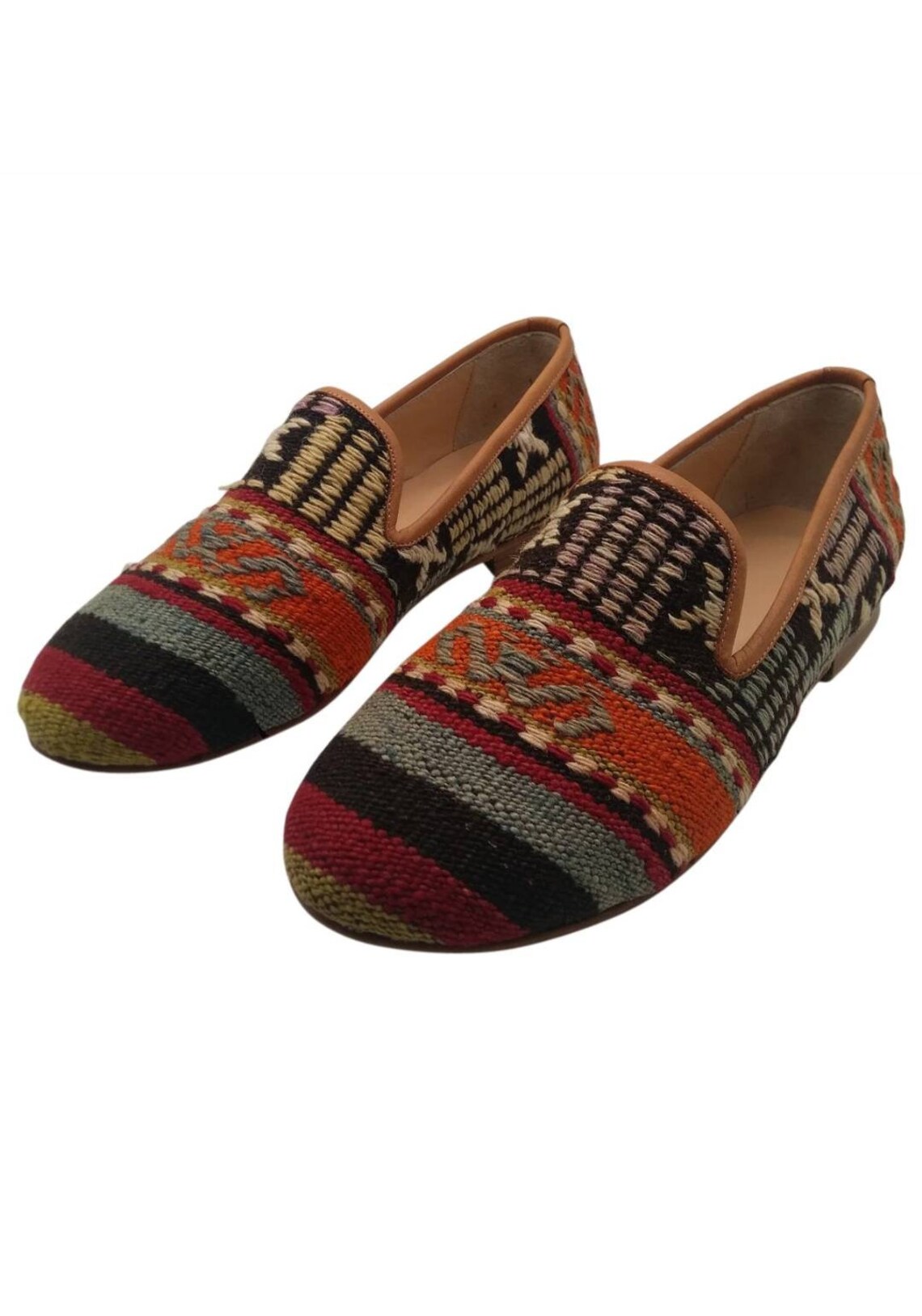 Kilim Shoes Vintage Kilim Shoes Men's Leather Shoes Etsy