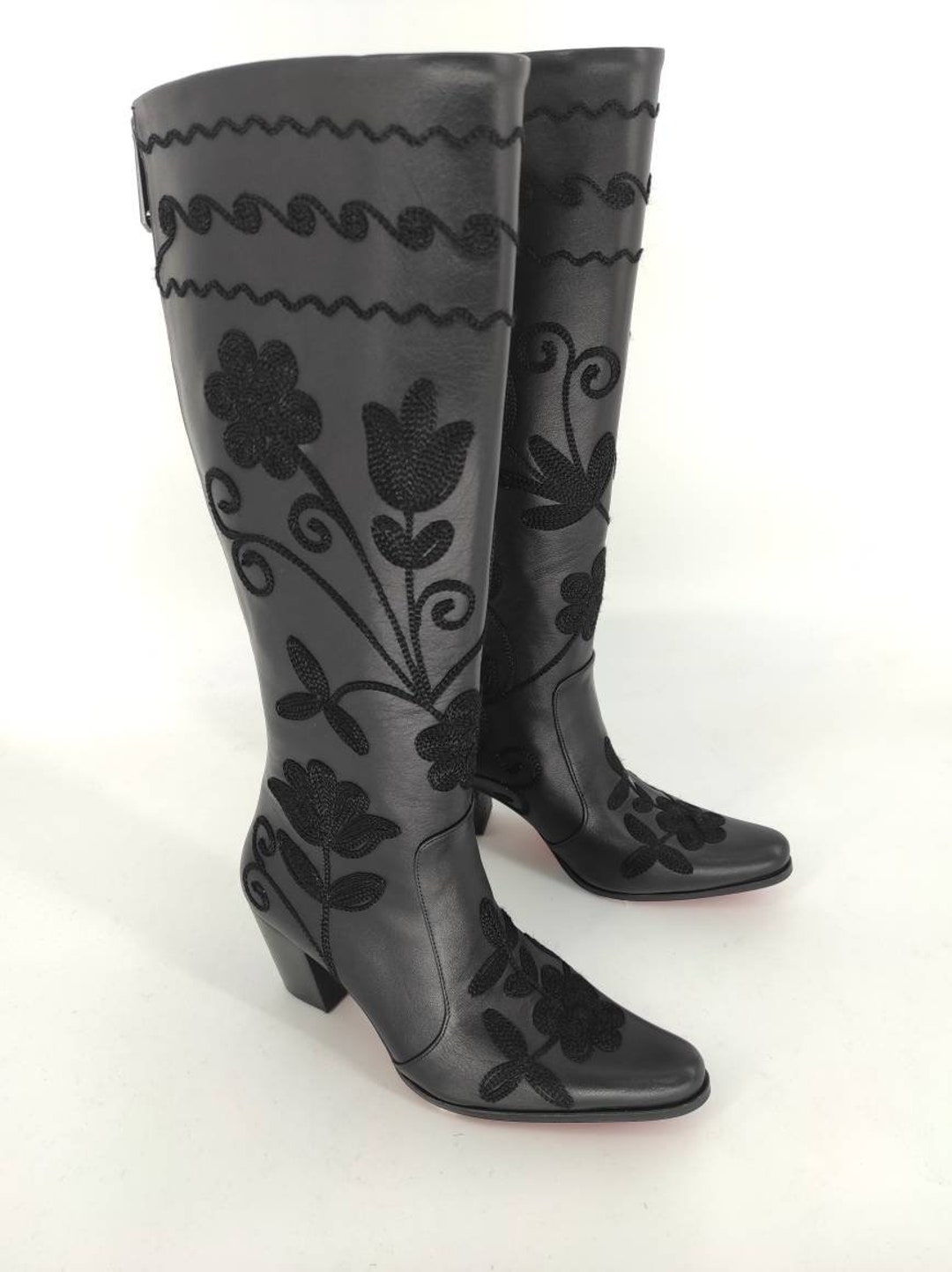Cowboy Boots Custom Boots Suzani Boots Genuine Leather - Etsy