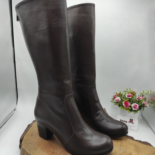 Made To Order Genuine Leather Women's Boots, Platform Style Boots, Casual Boots, Comfy Boots, Handmade Boots, Everyday Boots, Boots For Her