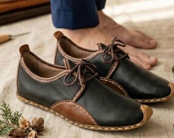 Handmade Leather Lace up Shoes: Turkish Yemeni Style - Etsy