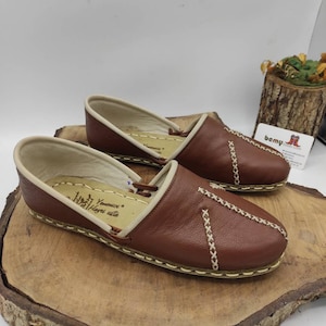 Leather Flat&#39;s, Loafers For Women, Medieval Sandals, Viking Shoes, Leather Sole, Barefoot, Oxford Shoes, Retro Shoes, Handmade, Comfy Shoes