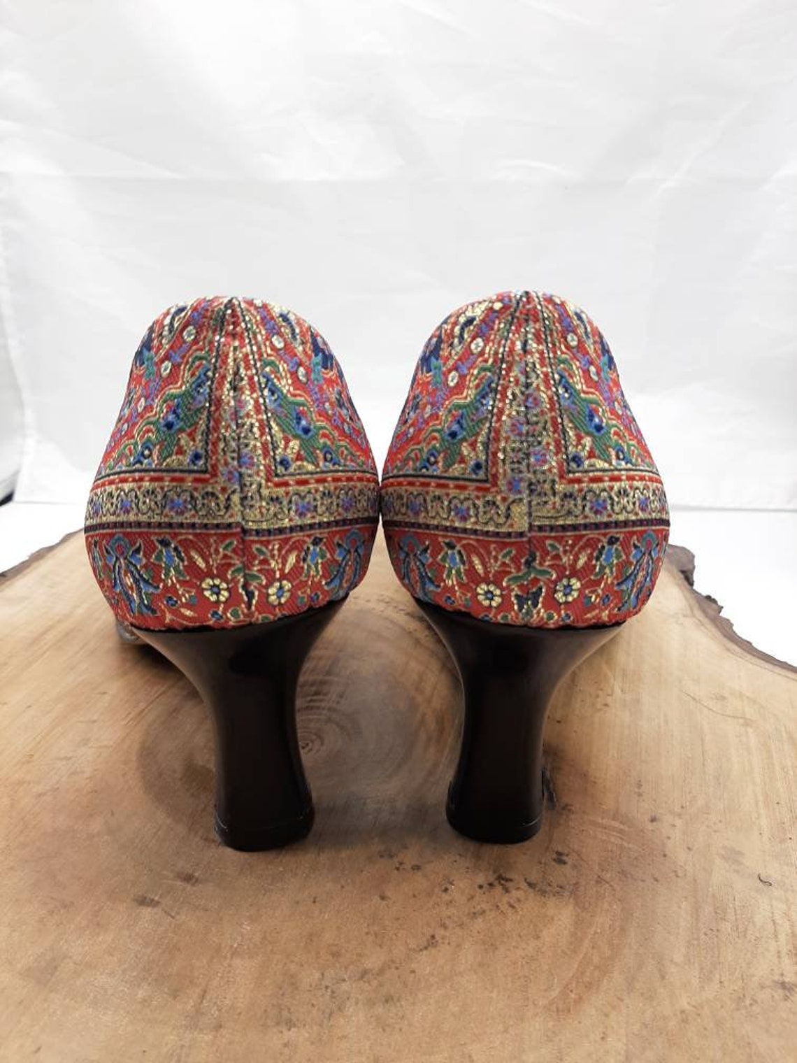 heeled sandals slip on