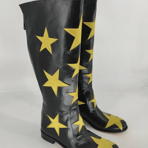 Echtes Leder Nach Maß Damen Stiefel, Suzani Stiefel, Auf Bestellung, Stickerei Stiefel, Freizeitstiefel, Festival Stiefel, Für Sie, Stiefel Liebhaber