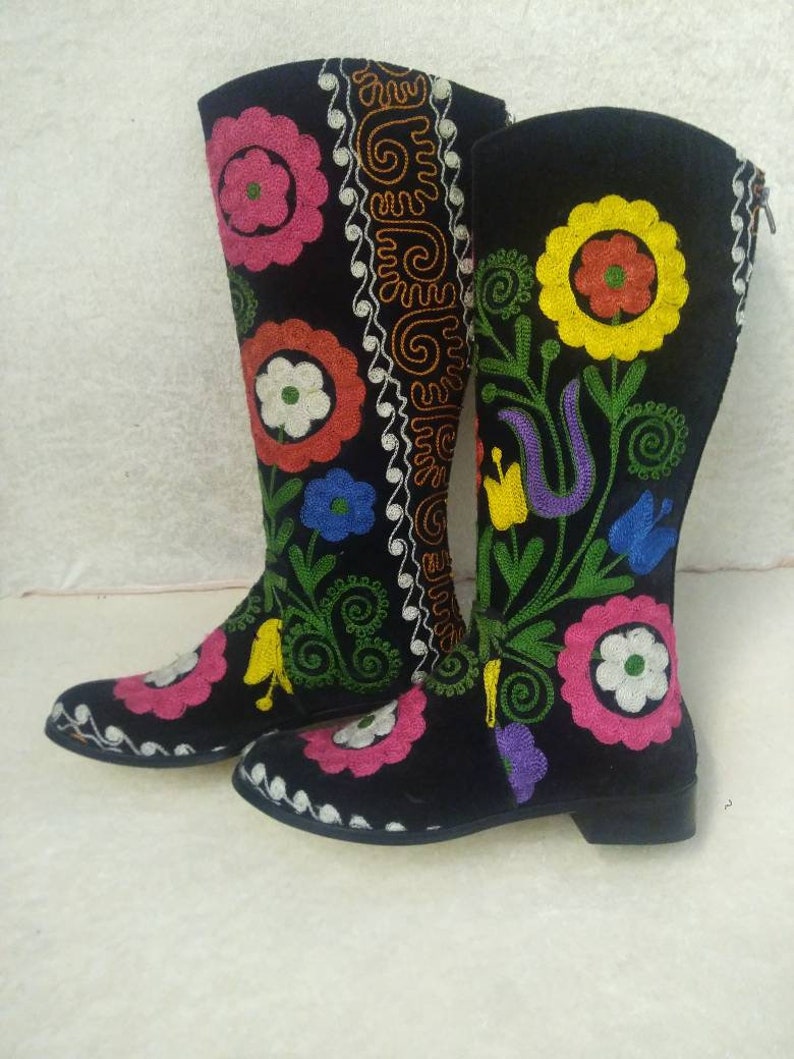Custom Made Women Boots Suzani Boots Embroidery Boots | Etsy