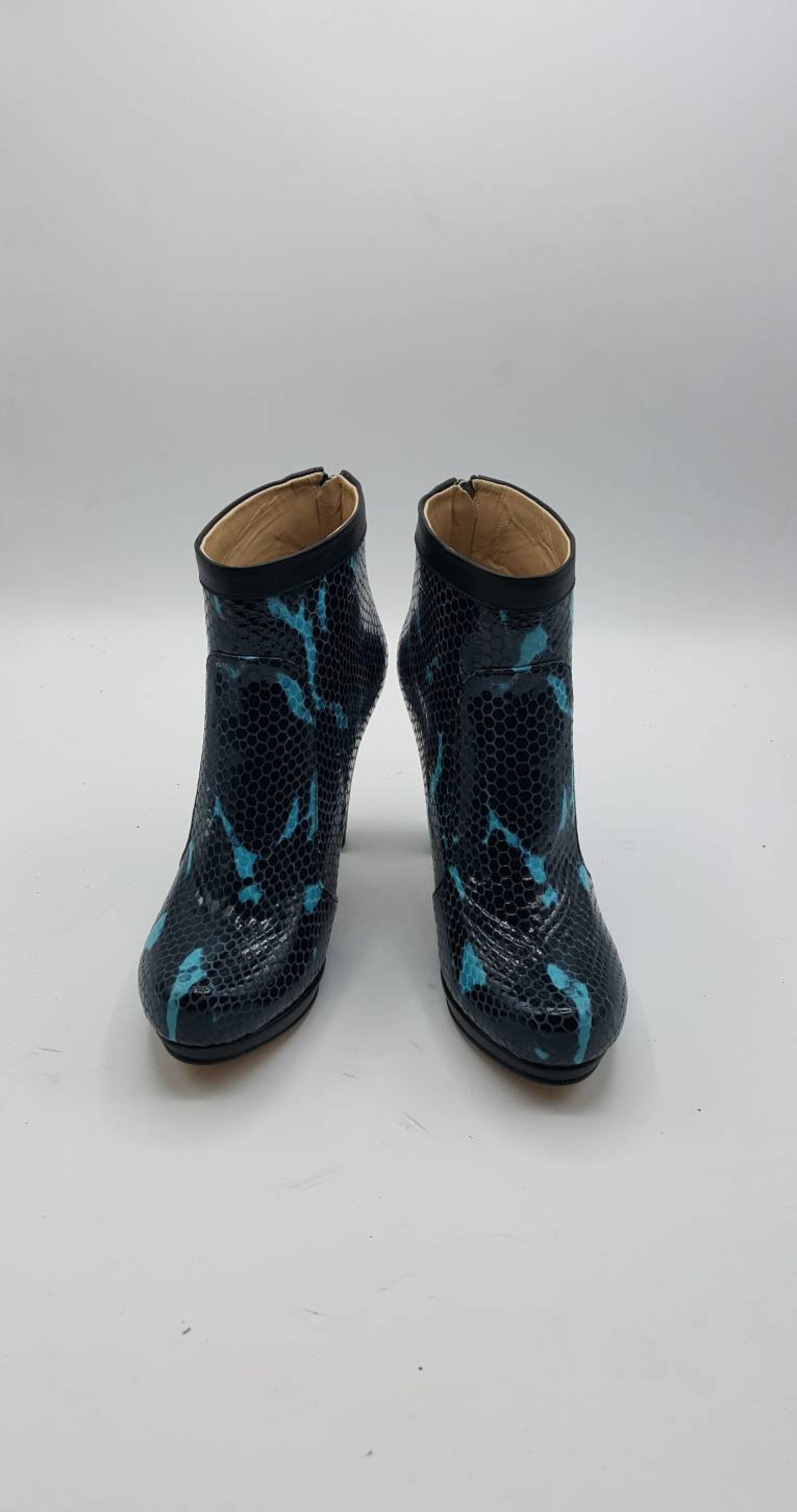 platform heeled ankle boots