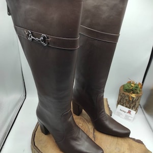 Handmade Leather Knee High Boots: Custom Fit Cowboy Style
