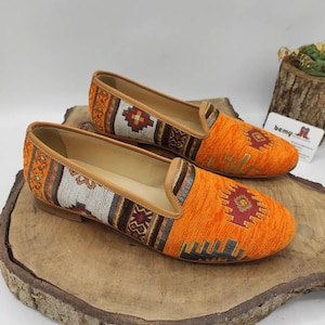Women&#39;s Shoes, Loafer, Kilim Shoes, Women&#39;s Sandals, Ethnic Shoes, Casual Shoes, Leather Flat&#39;s, Handmade, Barefoot, Vintage Shoes, For Her