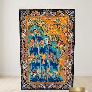 Pure Natural Silk Rug, From Famous Artisan, Special Hand Work