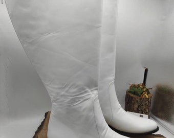 White Boots, Riding Boots, Suzani Boots, Custom Boots, For Her, Casual Boots, Everyday Boots, Outdoor Fit, Handmade, FREE SHIPPING