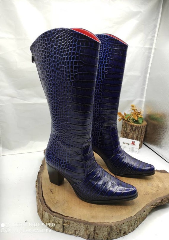 Navy blue cheap cowgirl boots