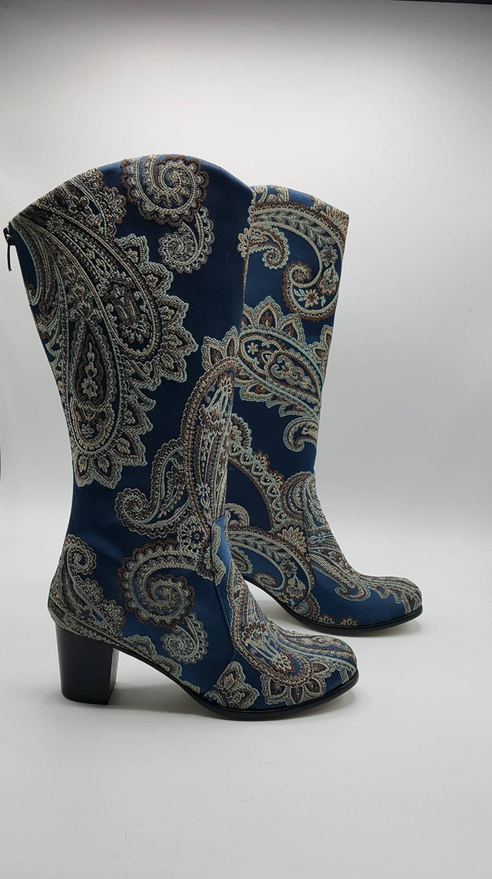 Women's Boots Custom Boots Tapestry Boots. Platform | Etsy