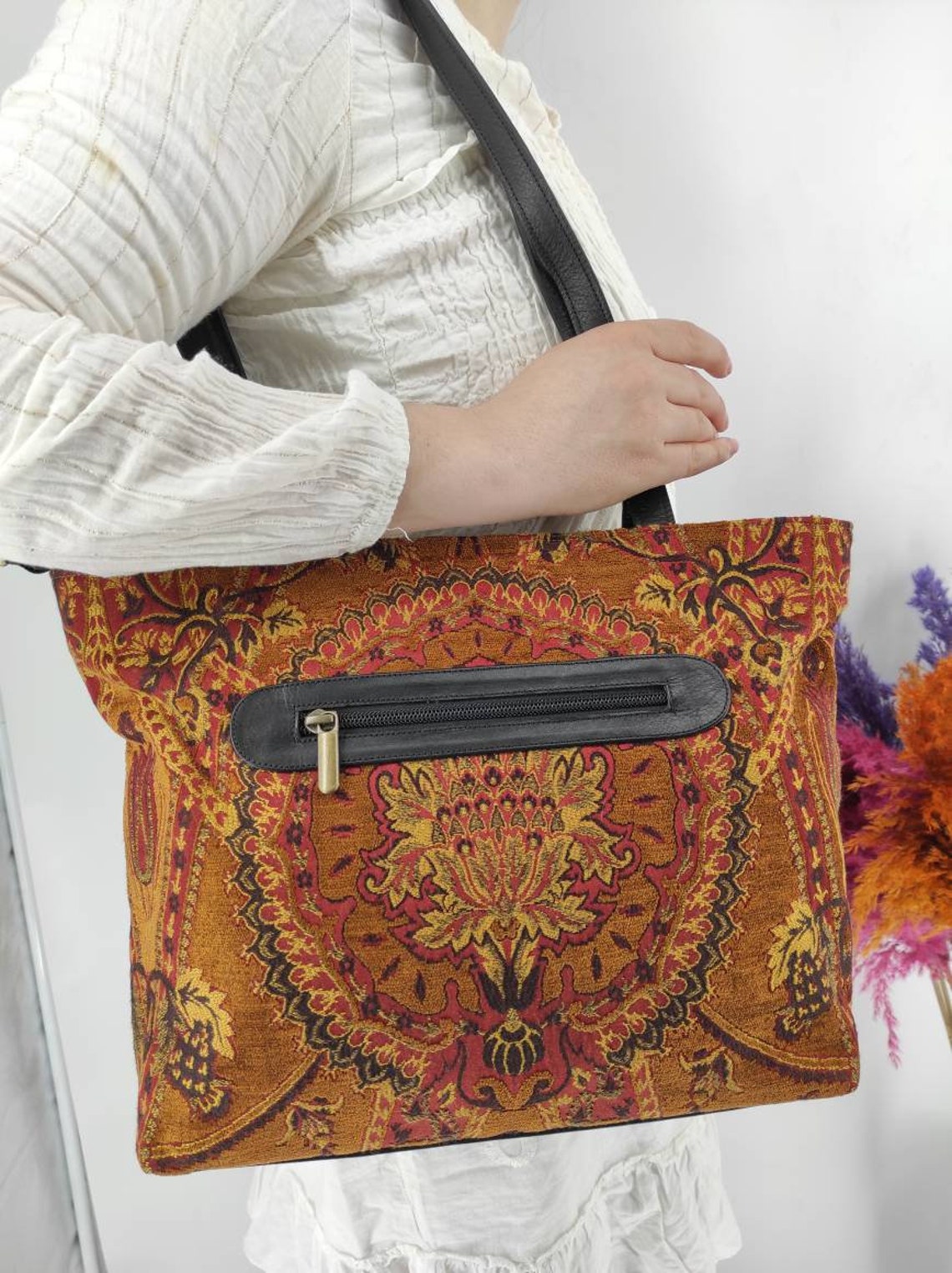 Unique Bag Everyday Bag Shoulder Strap Leather Bag Etsy