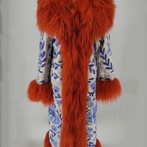 Penny Lane Long Coat, Suzani Fur Coat, Shearling Coat, Almost Famous 1960's, Afgan Coat, Long Coat, Custom Made, Warm Coat, Vintage Fashion