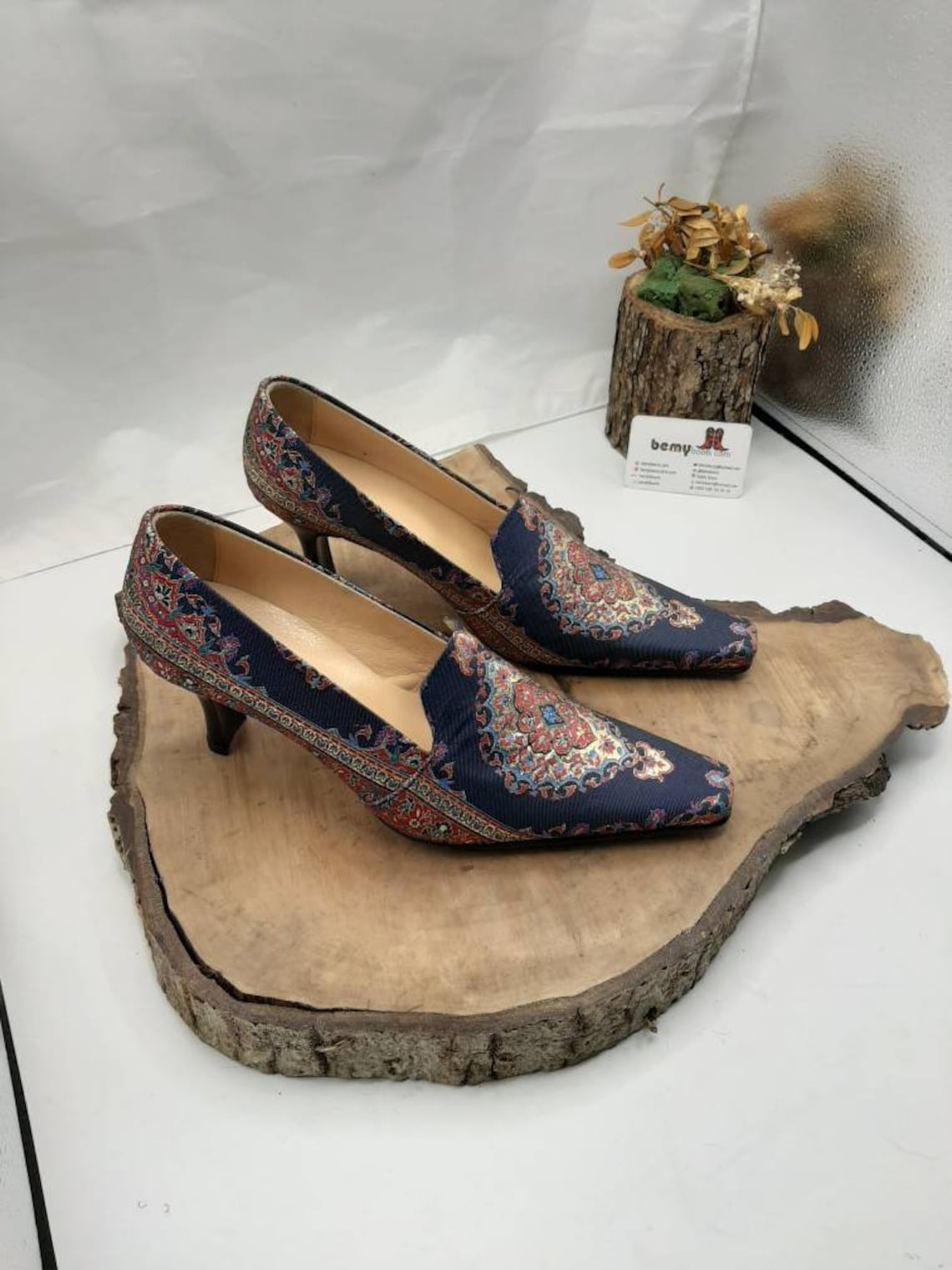 heeled sandals slip on