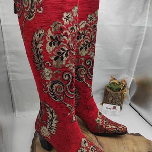 Suzani-laarzen, cowboylaarzen, kniehoog, aangepaste laarzen, dameslaarzen, outdoorpasvorm, cadeau voor haar, GRATIS VERZENDING