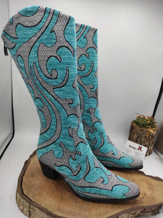 Hoogland Sluimeren Afbreken Cowboy boots dames laarzen suzani laarzen tapijt laarzen - Etsy Nederland