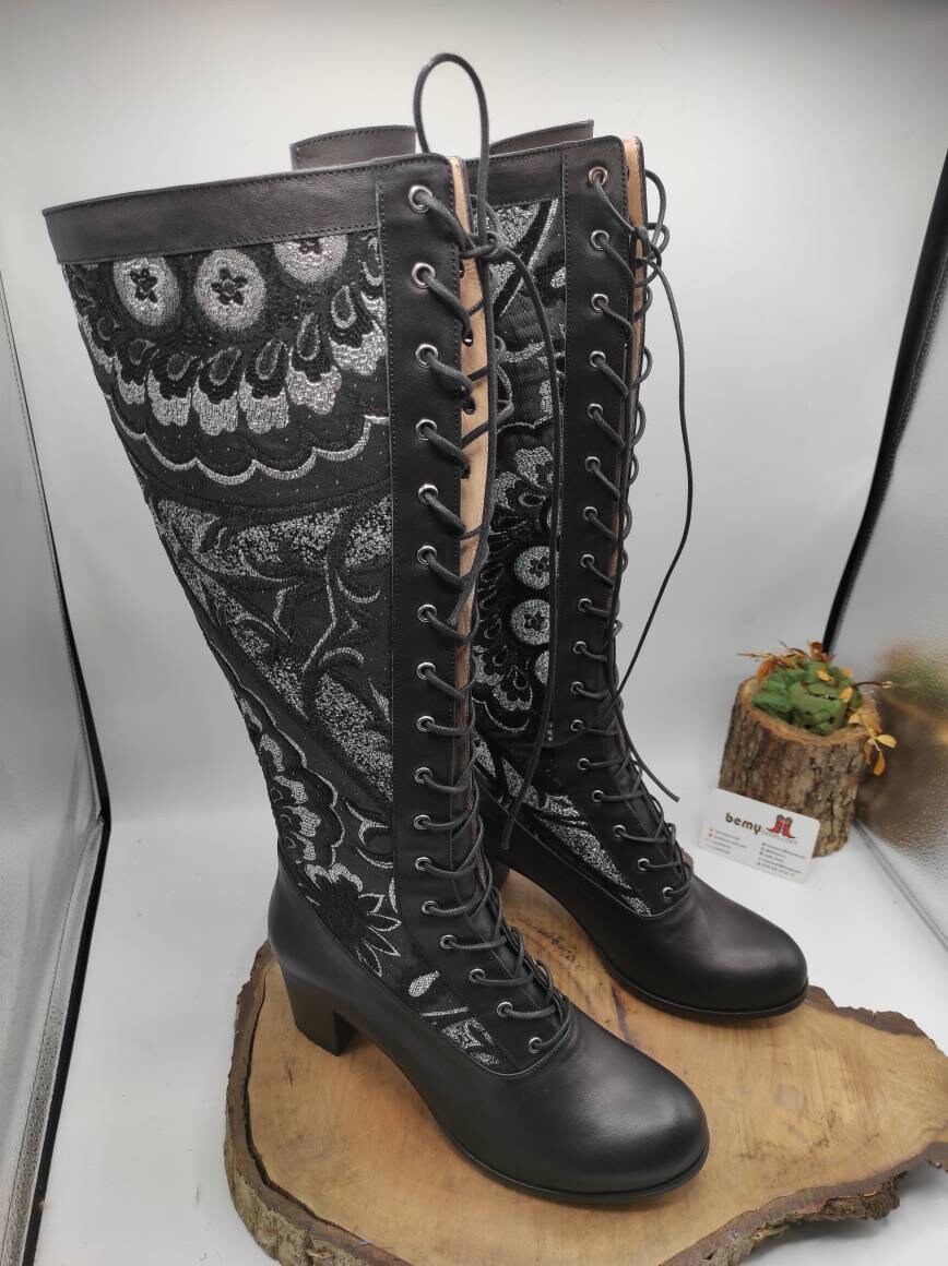 Botas de estilo victoriano Hechas a la orden Botas Suzani | Etsy México