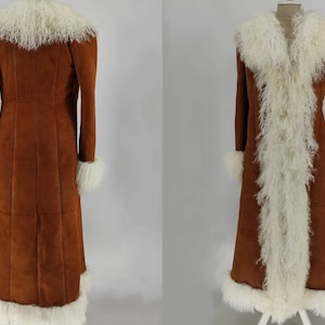 Suede Shearling Coat, Custom Coat, Shearling Coat, Suede Coat, Penny Coat, Afgan Coat, Natural Materials, For Her, Fur Coat, FREE SHIPPING