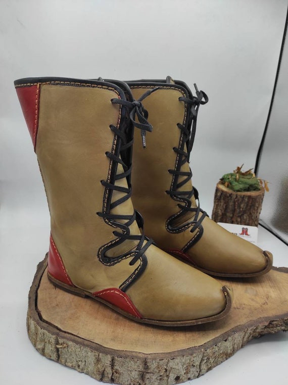 Made to Order Genuine Leather Men s Boots Medieval Boots Viking Boots Hippie Boots Retro Boots Unisex Boots Festival Boots Flat Boots Etsy