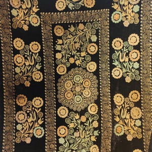 Vintage Shearling Coat, Floral Embroidery, Suzani Afghan Style image 2