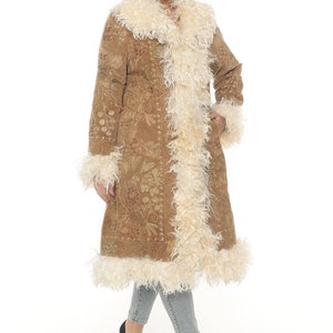 Boho Style Womens Coats, Shearling Coat, Almost Famous 1960s Coat, Afgan Coat, Penny Lane, Unique Coat, For Her, Suzani Coat