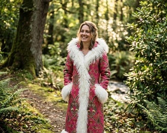 Handmade Suzani Coat: Mongolian Sheepskin Trim, Custom Made - Etsy