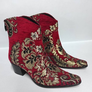 Enkellaarzen, Cowboylaarzen, Suzani-laarzen, Dameslaarzen, Op Maat Gemaakt, Voor Haar, Tapijtlaarzen, Boots Lover, Outdoor Pasvorm, Dameslaarzen
