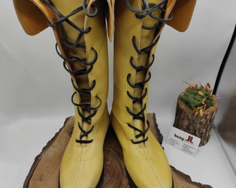 Genuine Leather Custom Made Men's Boots, Retro Boots, Medieval Boots, Viking Boots, Hippie Boots, Festival Boots, For Him, Comfy Boots